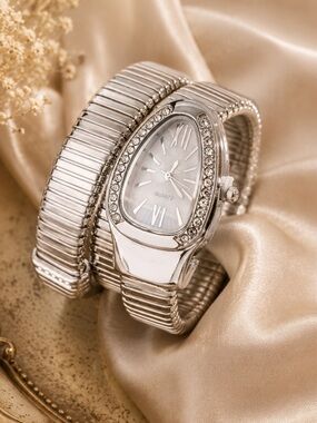 Serpenti Snake Wrap Elegant Silver Women's Watch